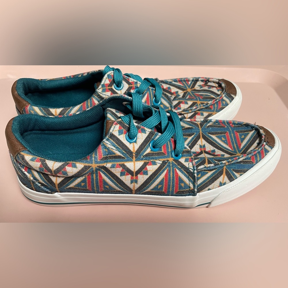 Roper Southwestern Canvas Sneakers Womens Size 9